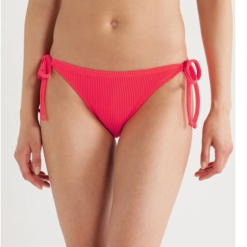 No Boundaries Juniors Crinkle Side Tie Bikini Bottom Orange XXL 19 New With Tags